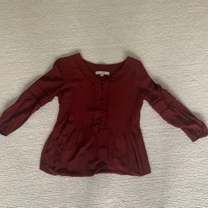 Loft blouse with mini cut outs